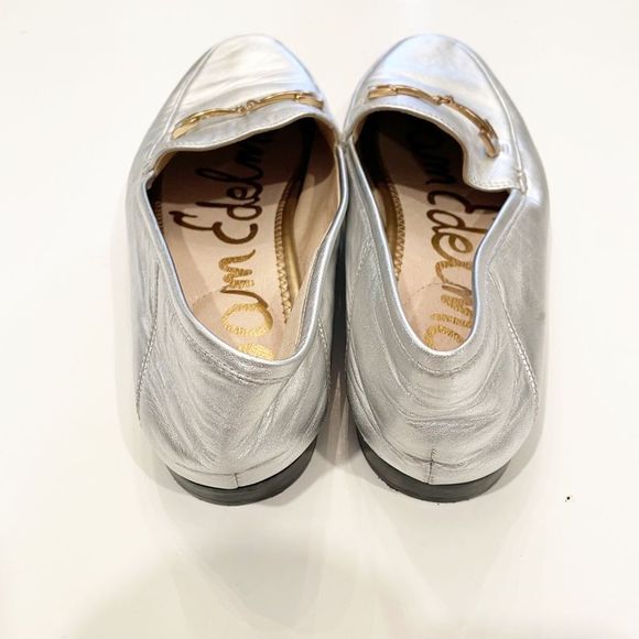 Sam Edelman Loraine Horsebit Loafer Soft Silver slip on size 9 - Picture 6 of 8
